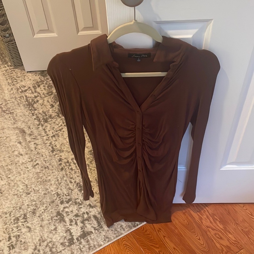 Emory Park Brown cotton dress SMALL
